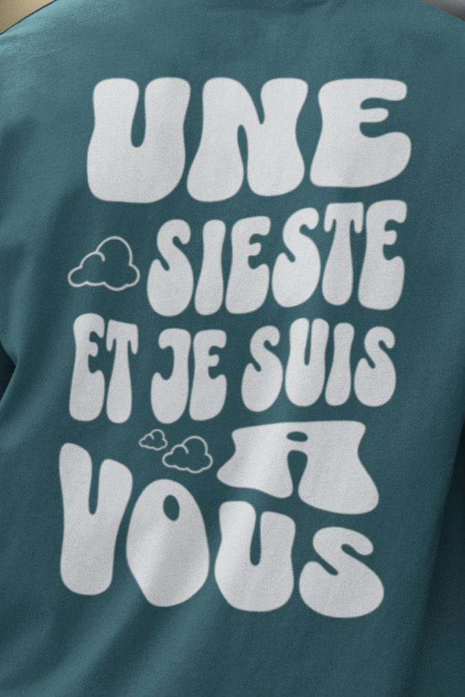 T-shirt Sieste Sombre Back Zoom